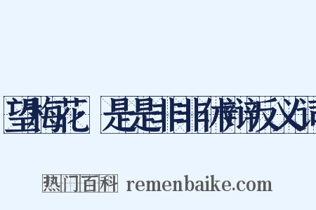 望梅花·是是非非休辩反义词是什么意思的图片
